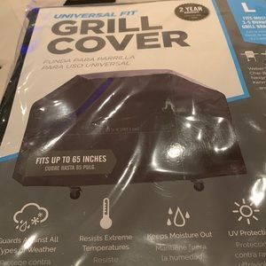 BRAND NEW Grill Cover Fits Up to 65 Inches.  Weatherproof Black 65”x20”x40”